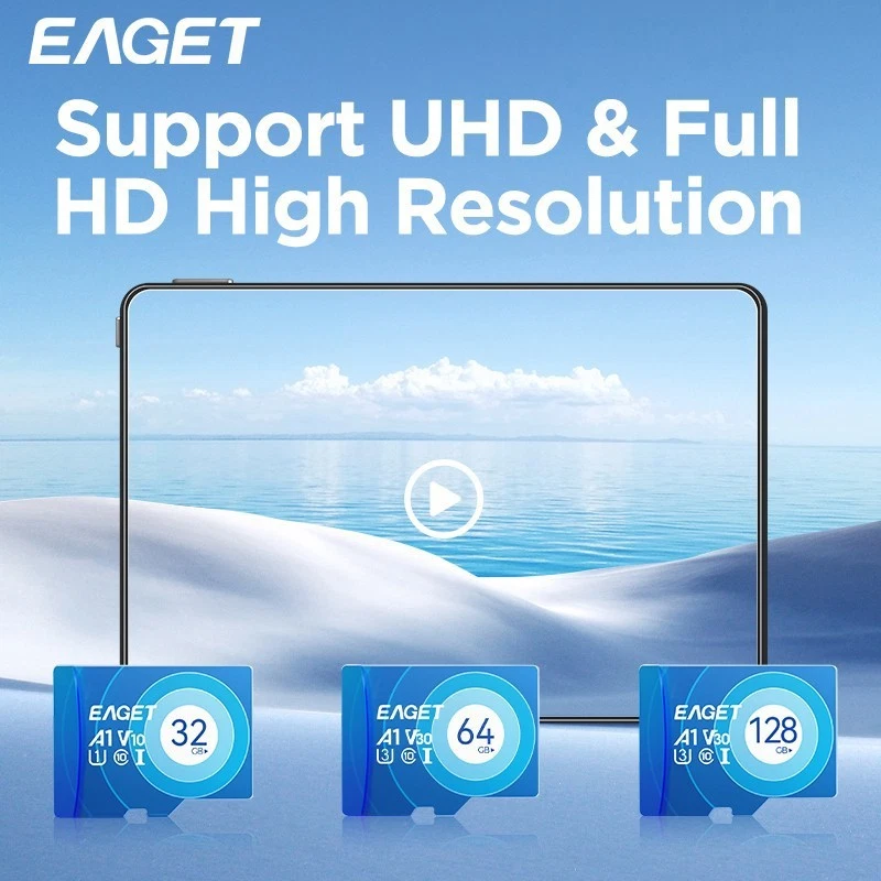EAGET TF Card 32G 64G 12G 256G Memory Card U3 V30 A1 USH-I C10 Camera MinSD Card - Image 4 of 4