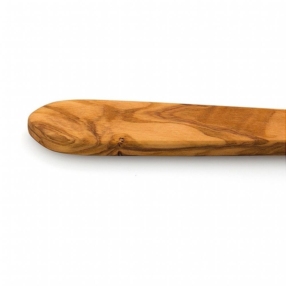 Continenta Olive Wood Spoon With Corner And Hole One Size