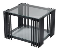 Couchtisch Schwarz Luxus Design Metall Rechteckig MöBel Wohnzimmer Couchtische