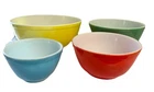 VINTAGE PYREX Primary Colors Nesting Mixing Bowls UNNUMBERED Early Series Glossy