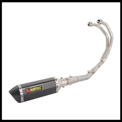 Full System for Yamaha YZF R3 R25 MT-03 Exhaust Header Link Pipe Black Slip On