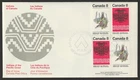 Canada #573a, Pacific Coast Indians, Block, Type B, First Day Cover, FDC 1974