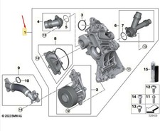 Pompe de liquide de refroidissement BMW X5 G05 avec support 11519453667 NOUVEAU
