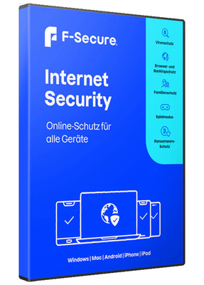 F-Secure Internet Security - 3 Geräte - Laufzeit 18 Monate -Download Version Key