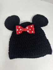 Hand Made Baby/Toddler Minnie Mouse Crochet Beanie