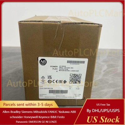 New 22A-D6P0N104 Allen Bradley PowerFlex 4 2.2 kW (3 Hp) AC Drive 22AD6P0N104