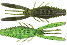 Rapala CrushCity Bronco Bug - 4" (6 Pack) - Green Pumpkin Chartreuse Pepper