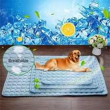Self Cooling Mat for Dogs Cats, Ice Silk Pet Pad, Breathable Summer Sleeping Bed