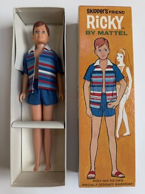 Vintage Barbie RICKY Doll with Box, Liner, All Original 1960s Mattel Japan, WOW!
