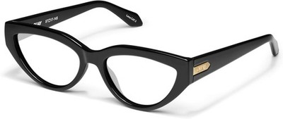 QUAY Australia Narrow Down Cat Eye Multi-Focus Blue Light Glasses in Black 57 mm
