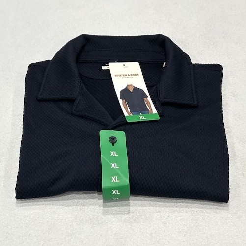 Scotch & Soda Men's Jersey Short Sleeve Shirt, Blue, Size XL