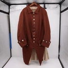 Rev War 18th Century Style Frock Coat Brown Wool Reenactment Justaucorps