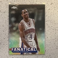 2025-26 Topps chrome basketball Allen Iverson Fanatical Refractor SSP 76ers