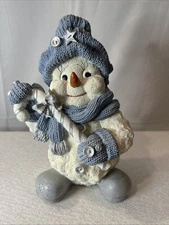 1998 Snow Buddies "Flurry" 10"  Encore Group #94182 ceramic snowman Christmas