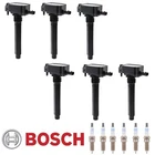 6PCS Bosch Ignition Coil & 6PCS Iridium Spark Plug For Chrysler Jeep