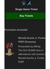 ATLANTA BRAVES RONALD ACUNA JR FUNKO STADIUM GIVEAWAY LIMITED AVAILABLE