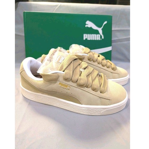 Puma Suede XL Putty Warm White Sneakers Womens 9 Mens 7.5 Chunky Y2K 397648-05