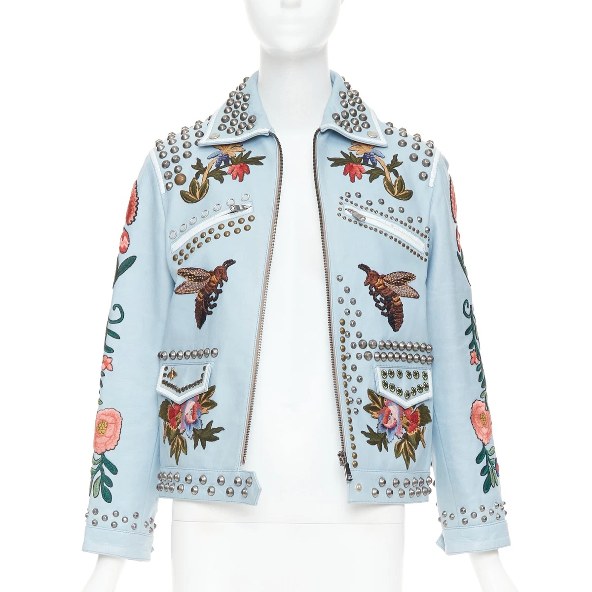 Gucci Floral Leather Outer Shell Coats, Jackets & Vests for Women