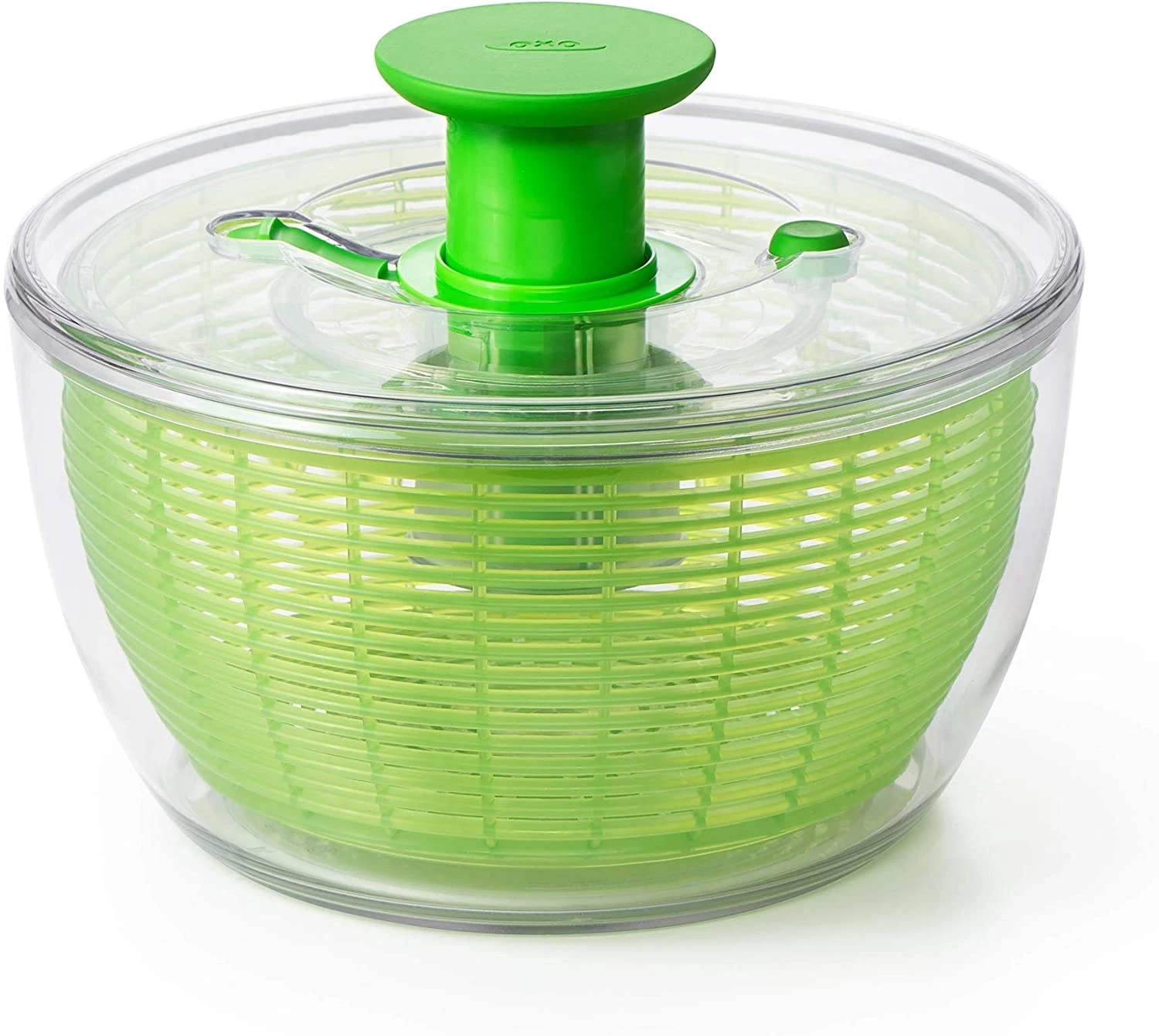 Good Grips Salad Spinner - Green Lettuce & Fruit Washer,Bpa-Free,One-Hand Pump-L