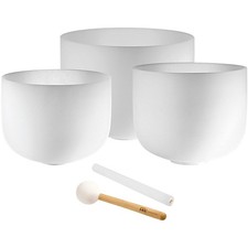 MEINL Sonic Energy 3Piece Crystal Singing Bowl Set, A4F4D4, 432 Hz