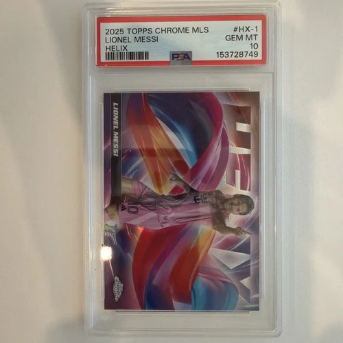 2025 Topps Chrome MLS Lionel Messi Helix Case Hit SSP PSA 10 Gem Mint