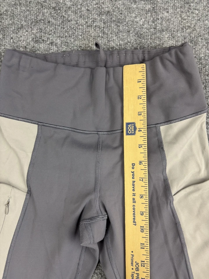Athleta Leggings Womens Small Gray High Rise Mesh Panel Yoga Pants Activewear - Image 4 of 4