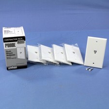 5 Leviton White 4-Wire Phone Jack Wallplates RJ11 Modular Telephone C0249-W 5 Leviton White 4-Wire Phone Jack Wallplates RJ11 Modular Telephone C0249-W - Image 1