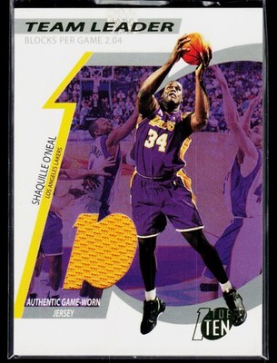 2002-03 Topps Ten #TL-SO Shaquille O'Neal Game used Relics #/1500