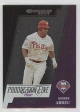 2005 Donruss Production Line OBP /428 Bobby Abreu #PL-2 0ba6