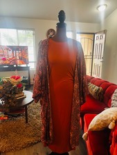 Black open-front boho kimono