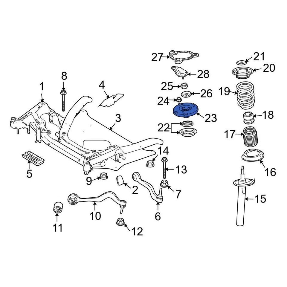 For BMW M5 2006-2010 BMW 31332282651 Front Suspension Strut Mount - Изображение 3 из 3