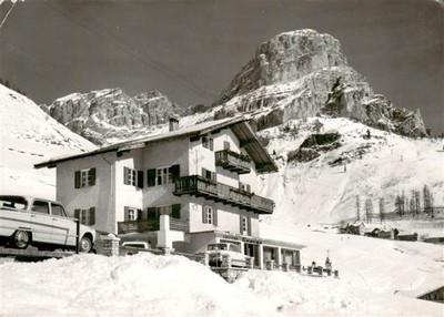 Colfosco in Badia Kolfuschg 1645m Dolomiti IT Pensione Florida Winterlandschaft 