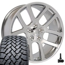 22x10 Chrome 2223 Rims 28545r22 At Tires Tpms Set 5x139.7 25.4et