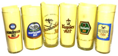 6 Schlosser Diebels Schlussel Gatz Frankenheim etc Altbier German Beer Glasses