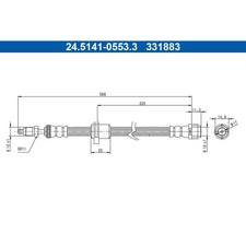 Bremsschlauch ATE 24.5141-0553.3 für BMW 3er i4