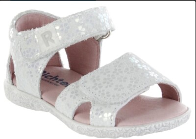 Richter Kinder Lauflern-sandalen Weiß Velourleder Mädchen Schuhe Größe 20