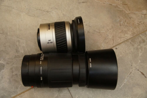 Lot d'objectifs 28-80mm + 80-210mm pour monture A Sony alpha + Minolta AF+D - Photo 1/6