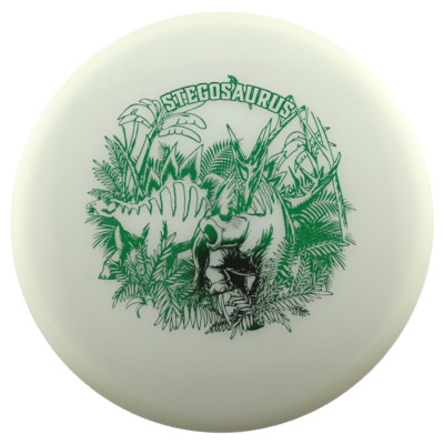 Dino Discs Stegosaurus - Egg Shell Glow Plastic - Lightweight Midrange For Kids