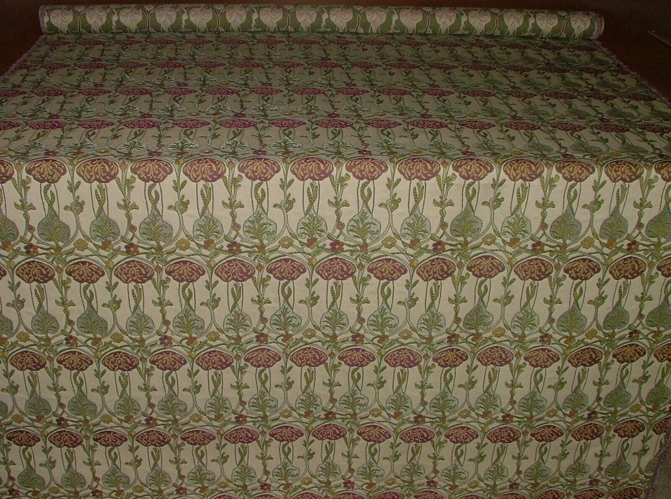 Purple Rennie Mackintosh Art Nouveau Jacquard Fabric Curtain Upholstery Cushion - Image 2 of 4