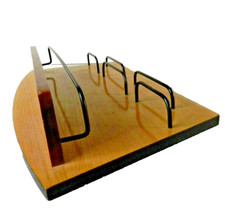 Ancienne étagère murale des années 1960 / 1970 Bois et Métal noir Design vintage