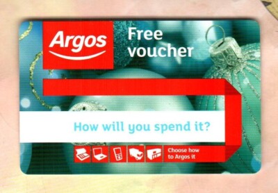 ARGOS ( UK ) Christmas Ornaments ( 2010 ) Promotional Gift Card ( $0 ...