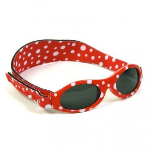 KIDZ Baby Banz 2-5yrs Girls RED POLKA Toddler Childs Sunglasses 100% UVA