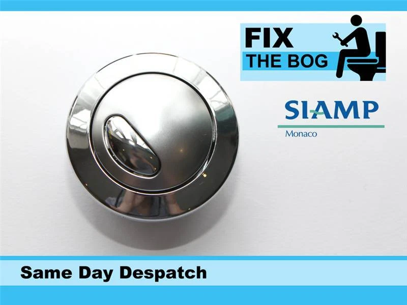 Siamp Optima 49 Toilet Push Button Dual Flush Water Saving Chrome Effect B&Q - Image 4 of 4