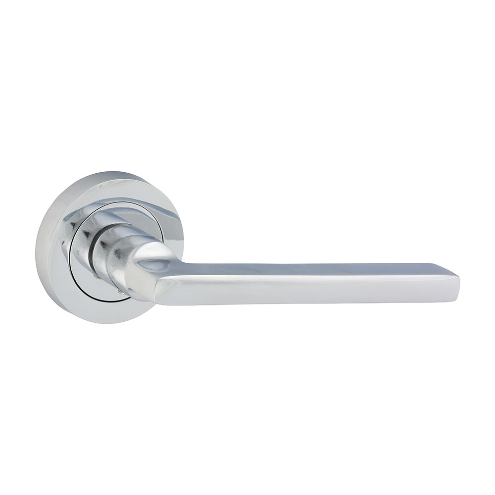 Timco Radmore Lever On Rose Handles Internal Modern Door Polished Chrome 51mm
