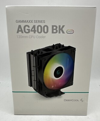 DeepCool AG400 BK ARGB CPU Cooler 120mm Static ARGB Fan *Open Box New*