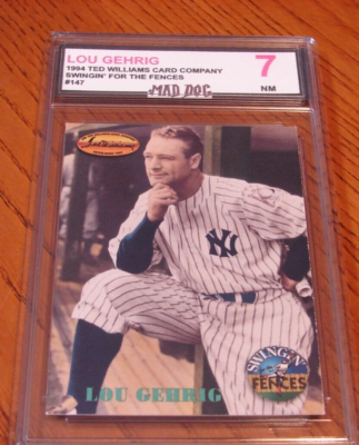 LOU GEHRIG****1994 Ted WILLIAMS CO #147----MINT 7***YANKEES***Mad