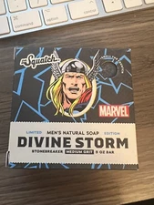 LIMITED EDITION Dr Squatch Thor Divine Storm Marvel Bricc Mens Soap Medium Grit