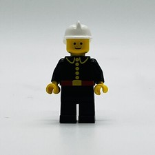 Lego Minifigure Fire - Classic, White Fire Helmet firec001 City