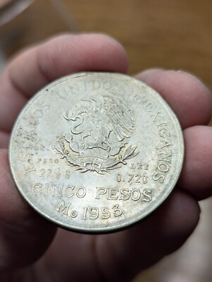 メキシコ 1953年 5ペソ銀貨 Cinco Pesos 銀0.720 1953 SILVER MEXICAN CINCO PESOS 0.720oz SILVER | eBay