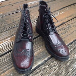 ASOS Wingtip Oxford Leather Boots Sz 7 